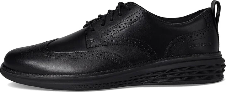 Cole Haan Grand Hurrion Wing Tip Oxford Men's Lace-up Boots Black/Black : 7 D - Medium, Leather - Image 6