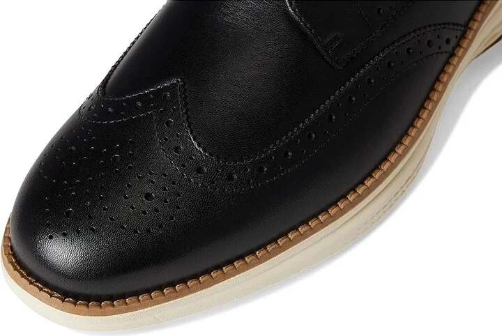 Cole Haan Grand Hurrion Wing Tip Oxford Men's Lace-up Boots Black/Ivory : 9 D - Medium, Leather - Image 7