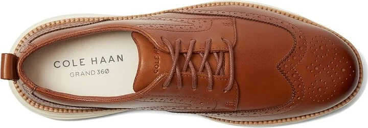 Cole Haan Grand Hurrion Wing Tip Oxford Men's Lace-up Boots British Tan/Ivory : 9 D - Medium, Leather - Image 2