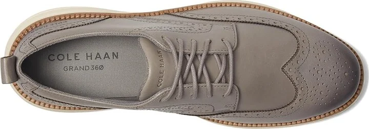 Cole Haan Grand Hurrion Wing Tip Oxford Men's Lace-up Boots Ironstone Nubuck/Ivory : 12 D - Medium, Leather - Image 2