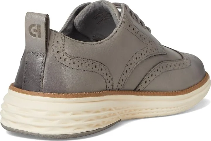 Cole Haan Grand Hurrion Wing Tip Oxford Men's Lace-up Boots Ironstone Nubuck/Ivory : 12 D - Medium, Leather - Image 4