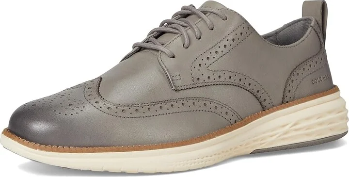 Cole Haan Grand Hurrion Wing Tip Oxford Men's Lace-up Boots Ironstone Nubuck/Ivory : 12 D - Medium, Leather - Image 5