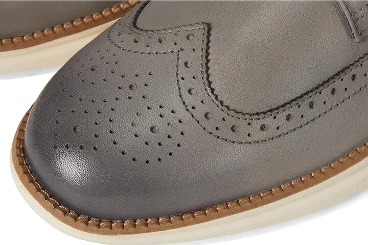 Cole Haan Grand Hurrion Wing Tip Oxford Men's Lace-up Boots Ironstone Nubuck/Ivory : 12 D - Medium, Leather - Image 7