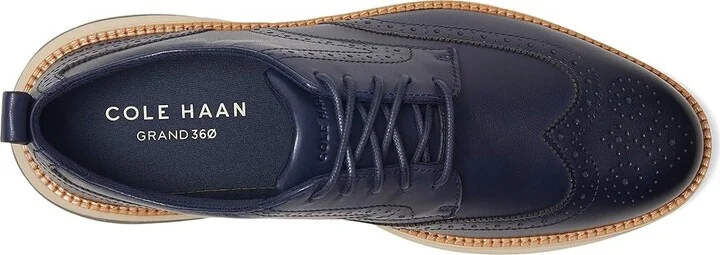 Cole Haan Grand Hurrion Wing Tip Oxford Men's Lace-up Boots Midnight Moon/Irish Coffee/Oat : 10 D - Medium, Leather - Image 2