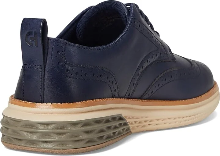 Cole Haan Grand Hurrion Wing Tip Oxford Men's Lace-up Boots Midnight Moon/Irish Coffee/Oat : 10 D - Medium, Leather - Image 4