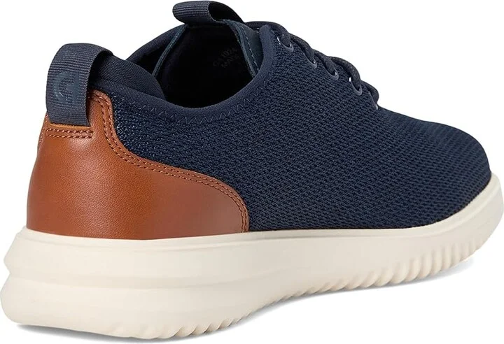 Cole Haan Grand+ Knit Oxfords Men's Lace-up Boots Navy Blazer/British Tan : 10 D - Medium, Leather - Image 4