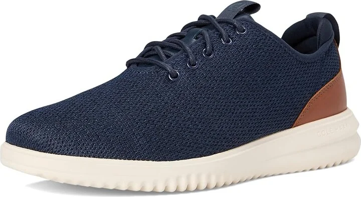 Cole Haan Grand+ Knit Oxfords Men's Lace-up Boots Navy Blazer/British Tan : 10 D - Medium, Leather - Image 5
