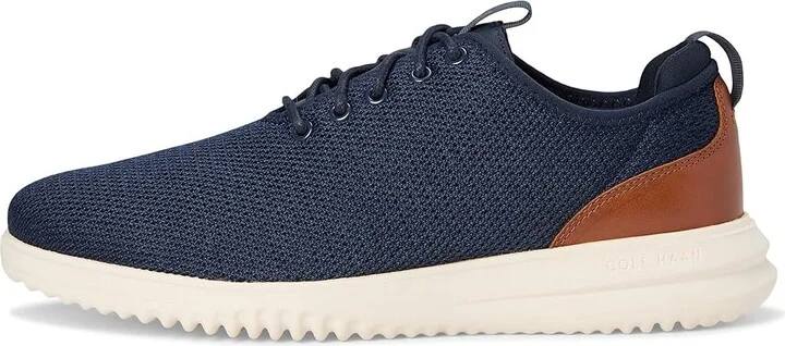 Cole Haan Grand+ Knit Oxfords Men's Lace-up Boots Navy Blazer/British Tan : 10 D - Medium, Leather - Image 6
