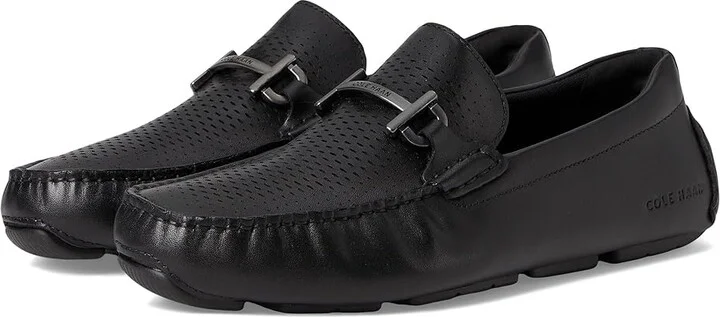 Cole Haan Grand Laser Bit Driver Men's Lace-up Boots Black/Black : 7.5 W - Wide, Leather