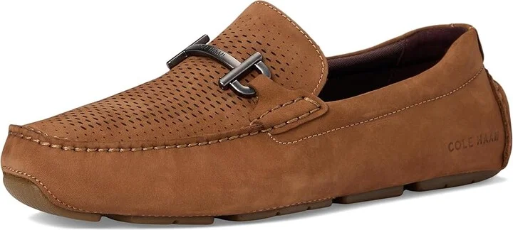 Cole Haan Grand Laser Bit Drivers Men's Lace-up Boots Golden Toffee Nubuck/Gum : 8.5 D - Medium - Image 5