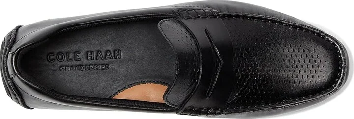 Cole Haan Grand Laser Penny Driver Men's Shoes Black/Black : 10 D - Medium, Leather - Image 2