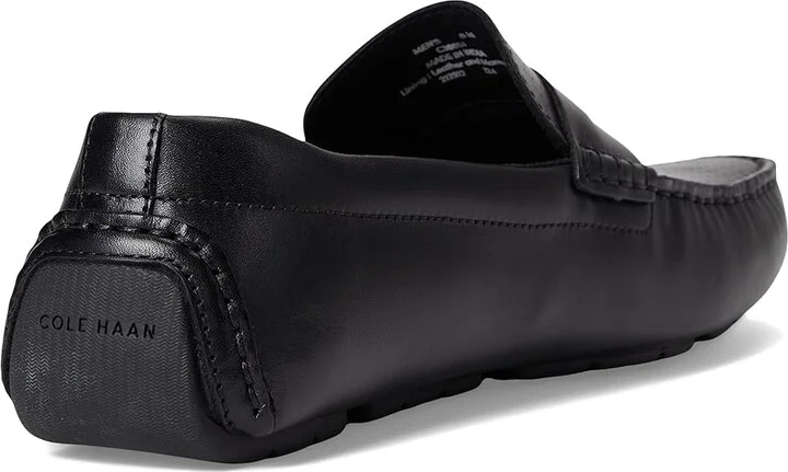 Cole Haan Grand Laser Penny Driver Men's Shoes Black/Black : 10 D - Medium, Leather - Image 4
