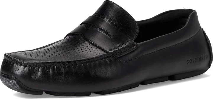 Cole Haan Grand Laser Penny Driver Men's Shoes Black/Black : 10 D - Medium, Leather - Image 5