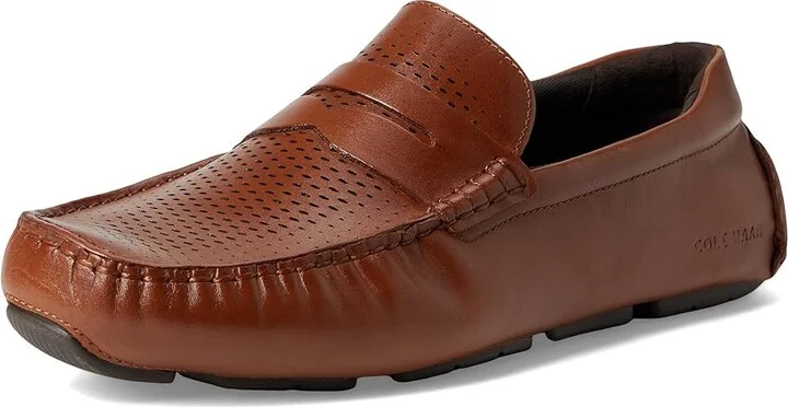 Cole Haan Grand Laser Penny Driver Men's Shoes British Tan/Java : 10 D - Medium, Leather - Image 5