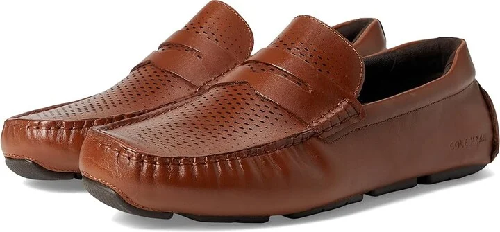 Cole Haan Grand Laser Penny Driver Men's Shoes British Tan/Java : 10 D - Medium, Leather