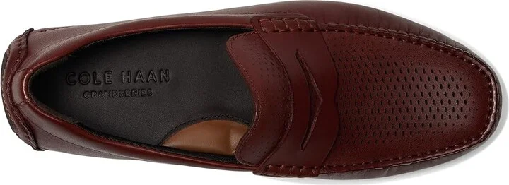 Cole Haan Grand Laser Penny Driver Men's Shoes Cherry Mahogany : 13 D - Medium, Leather - Image 2
