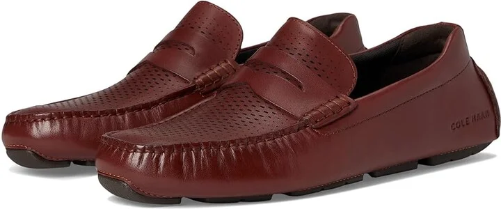 Cole Haan Grand Laser Penny Driver Men's Shoes Cherry Mahogany : 13 D - Medium, Leather