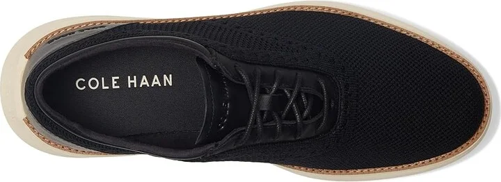 Cole Haan Grand Remix Knit Oxford Men's Lace-up Boots Black/Ivory : 8 D - Medium, Leather - Image 2