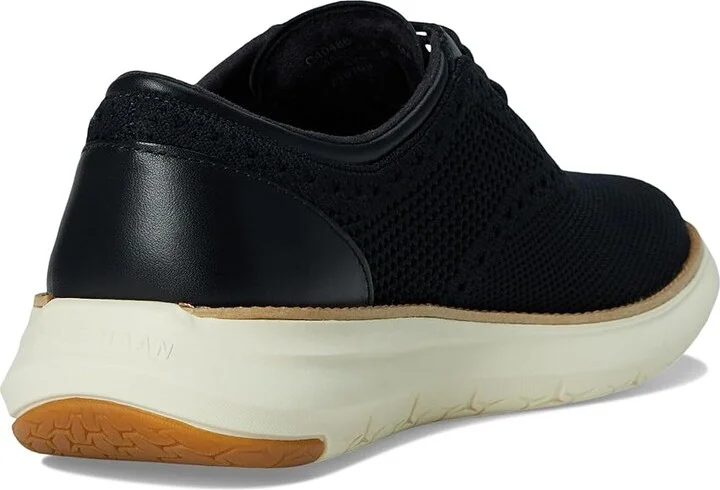 Cole Haan Grand Remix Knit Oxford Men's Lace-up Boots Black/Ivory : 8 D - Medium, Leather - Image 4