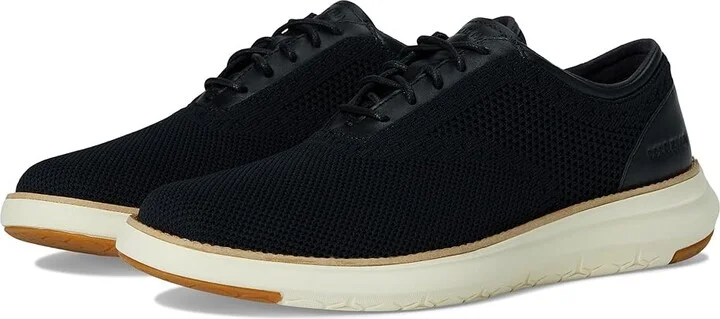 Cole Haan Grand Remix Knit Oxford Men's Lace-up Boots Black/Ivory : 8 D - Medium, Leather