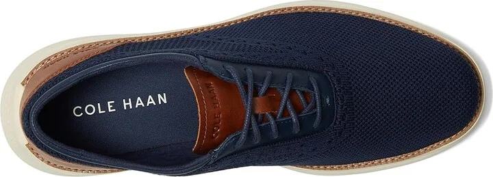 Cole Haan Grand Remix Knit Oxford Men's Lace-up Boots Navy Blazer/British Tan/Ivory : 7 D - Medium, Leather - Image 2
