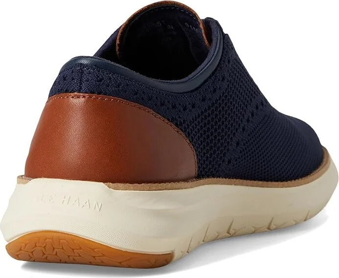 Cole Haan Grand Remix Knit Oxford Men's Lace-up Boots Navy Blazer/British Tan/Ivory : 7 D - Medium, Leather - Image 4