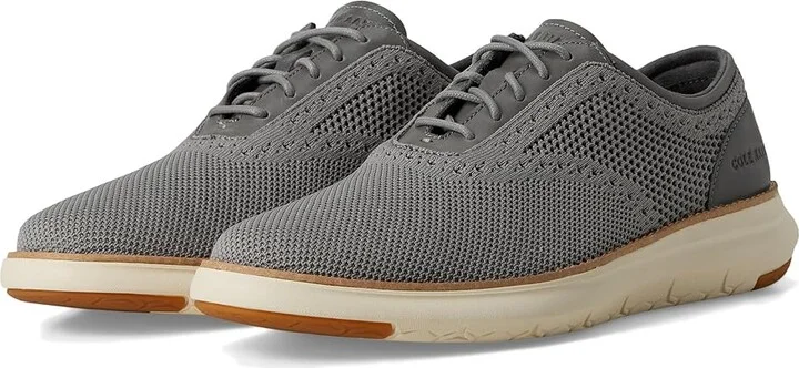Cole Haan Grand Remix Knit Oxford Men's Lace-up Boots Sea Stone/Lava Smoke/Ivory : 7 D - Medium, Leather