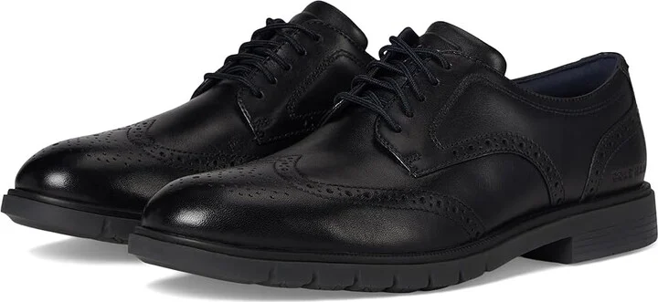 Cole Haan Grandflex Dress Wingtip Oxfords Men's Lace-up Boots Black : 7.5 D - Medium, Leather