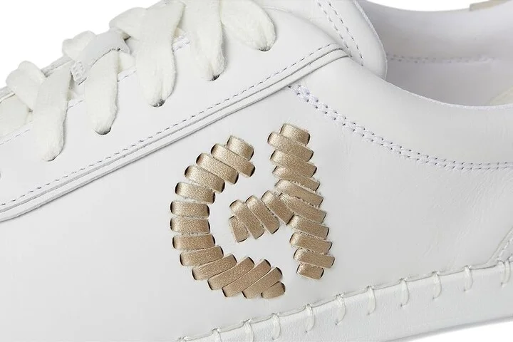 Cole Haan Grandpro Acelia Sneakers Women's Shoes White/Silver Birsuede/Gold/White : 8 B - Medium, Leather/Suede/Textile - Image 7