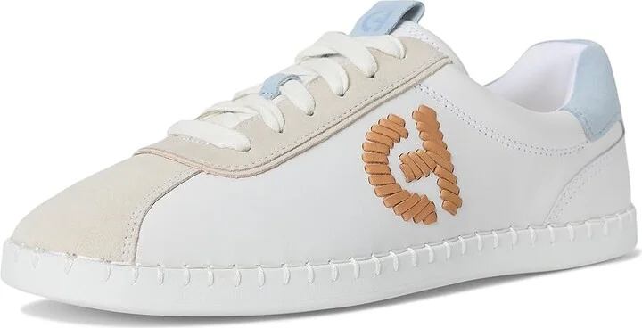 Cole Haan Grandpro Acelia Sneakers Women's Shoes White/Silver Birsuede/Skyway Suede : 8 B - Medium, Leather/Suede/Textile - Image 5