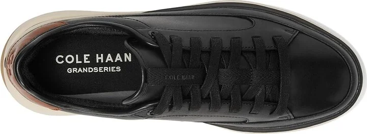 Cole Haan Grandpro All Day Court Leather Sneakers Men's Shoes Black/British Tan/Ivory : 9.5 W - Wide - Image 2