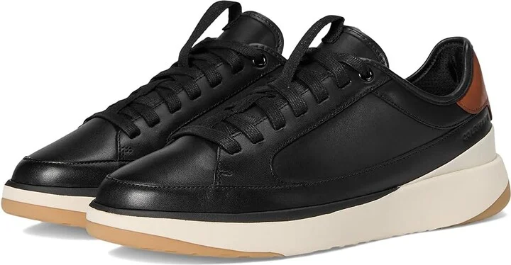 Cole Haan Grandpro All Day Court Leather Sneakers Men's Shoes Black/British Tan/Ivory : 9.5 W - Wide