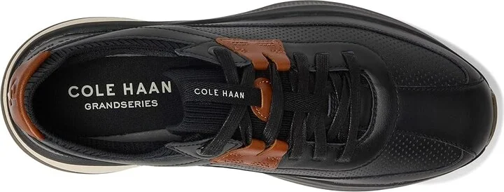 Cole Haan Grandpro All Day Leather Runners Men's Shoes Black/British Tan/Ivory : 8 W - Wide - Image 2