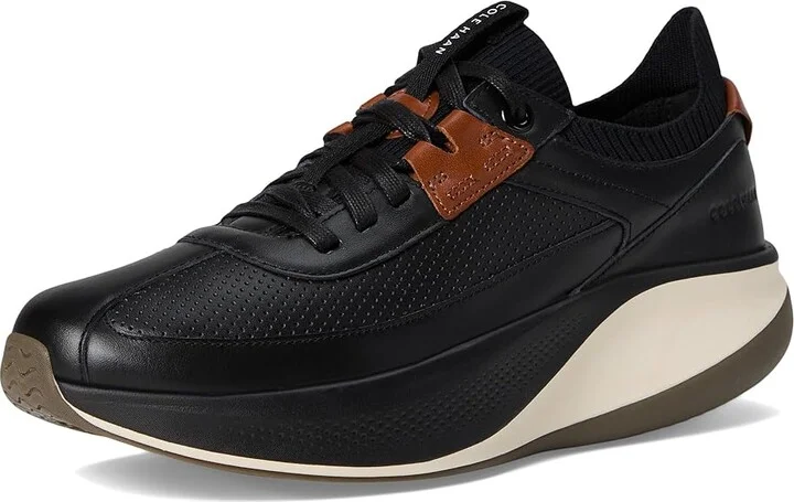 Cole Haan Grandpro All Day Leather Runners Men's Shoes Black/British Tan/Ivory : 8 W - Wide - Image 5