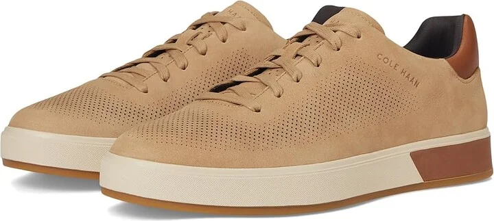 Cole Haan Grandpro Angleace Sneakers Men's Shoes Farro Nubuck/New Caramel/Oat : 9.5 D - Medium, Leather