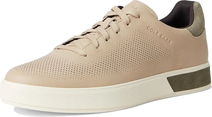 Cole Haan Grandpro Angleace Sneakers Men's Shoes Light Sesame Nubuck/ Dusty Olive/Ivory : 7.5 D - Medium, Leather - Image 5