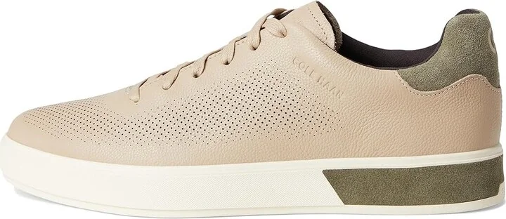 Cole Haan Grandpro Angleace Sneakers Men's Shoes Light Sesame Nubuck/ Dusty Olive/Ivory : 7.5 D - Medium, Leather - Image 6