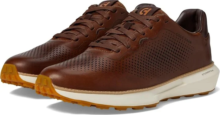 Cole Haan Grandpro Ashland Laser Perf Sneakers Men's Lace-up Boots British Tan/Madeira/Ivory : 8.5 D - Medium, Leather