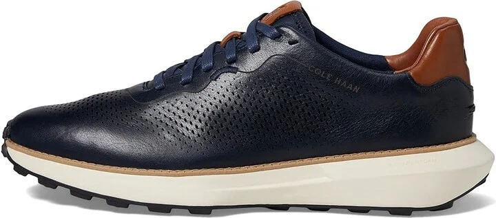 Cole Haan Grandpro Ashland Laser Perf Sneakers Men's Lace-up Boots Navy Blazer/British Tan/Ivory : 10 D - Medium, Leather - Image 6
