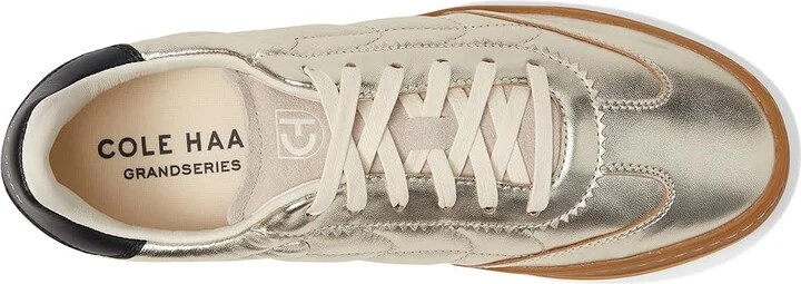Cole Haan Grandpro Breakaway Sneaker Women's Shoes Gold/Birch/Black : 6.5 B - Medium, Leather/Suede - Image 2