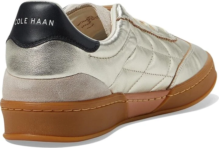 Cole Haan Grandpro Breakaway Sneaker Women's Shoes Gold/Birch/Black : 6.5 B - Medium, Leather/Suede - Image 4