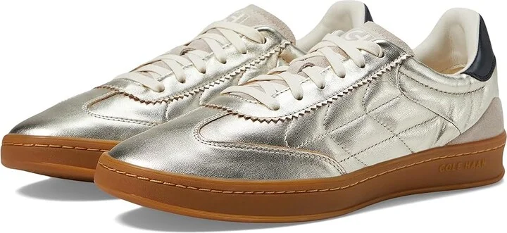 Cole Haan Grandpro Breakaway Sneaker Women's Shoes Gold/Birch/Black : 6.5 B - Medium, Leather/Suede