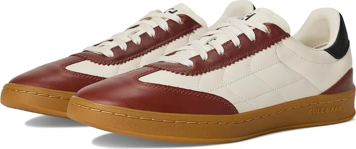 Cole Haan Grandpro Breakaway Sneaker Women's Shoes Ivory/Dark Cuoio : 11 B - Medium, Leather/Suede