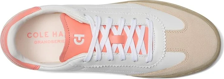Cole Haan Grandpro Breakaway Sneaker Women's Shoes White/Oat Suede/Desert Flower Suede : 8.5 B - Medium, Leather/Suede - Image 2