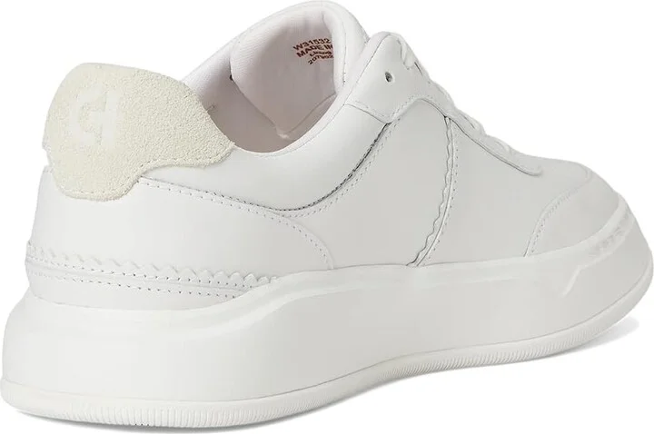 Cole Haan Grandpro Carissa Sneakers Women's Shoes White/Silver Birch/White : 6.5 C - Wide, Leather/Rubber - Image 4