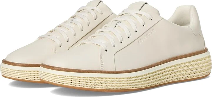 Cole Haan Grandpro Court Skyweave Sneakers Men's Shoes Ivory/Ivory/Ivory : 8.5 W - Wide, Leather