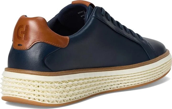 Cole Haan Grandpro Court Skyweave Sneakers Men's Shoes Navy Blazer/British Tan/Ivory : 7.5 D - Medium, Leather - Image 4