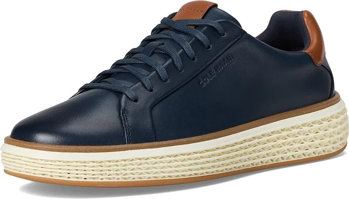 Cole Haan Grandpro Court Skyweave Sneakers Men's Shoes Navy Blazer/British Tan/Ivory : 7.5 D - Medium, Leather - Image 5