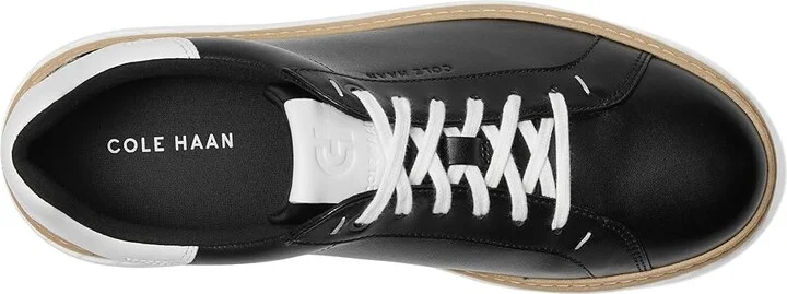 Cole Haan Grandpro Court Skyweave Sneakers Women's Snow Shoes Black/Optic White/Optic White : 9 B - Medium, Leather - Image 2