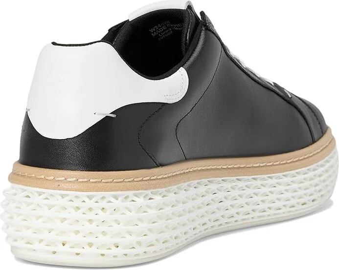 Cole Haan Grandpro Court Skyweave Sneakers Women's Snow Shoes Black/Optic White/Optic White : 9 B - Medium, Leather - Image 4